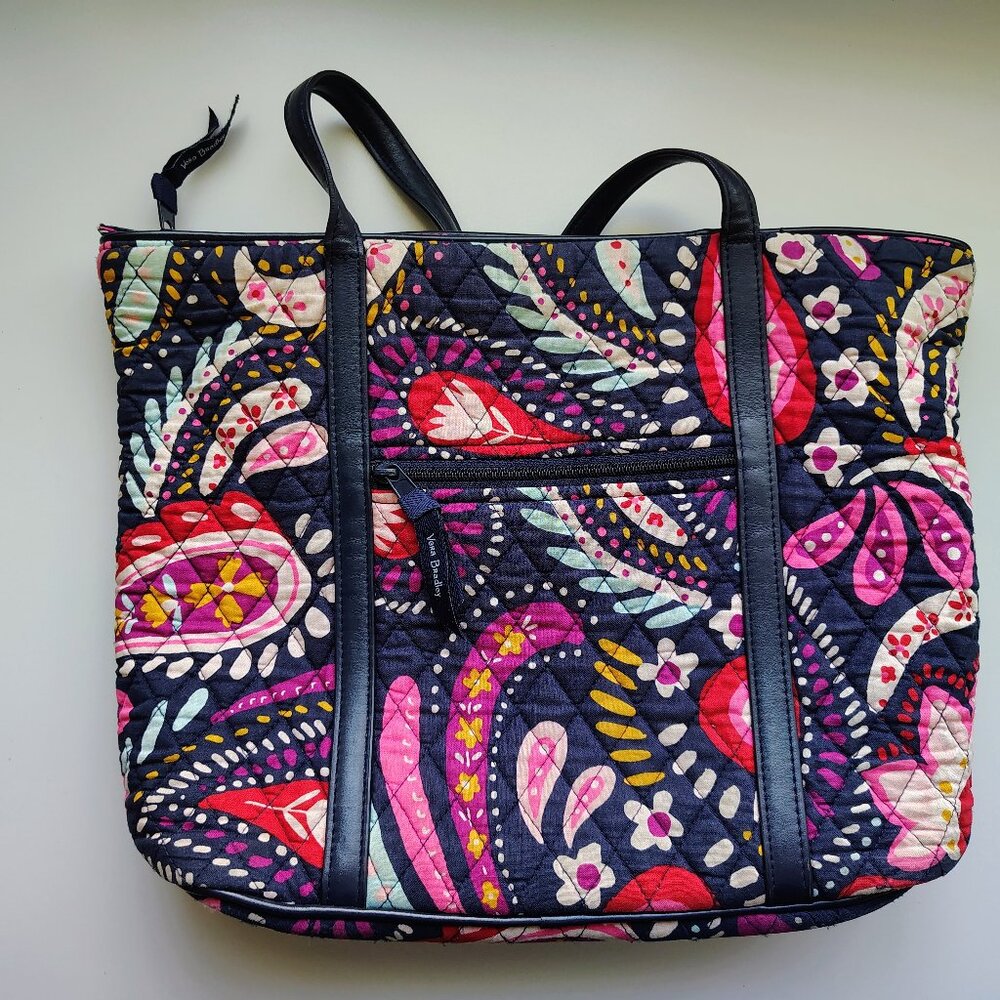 Vera Bradley Purse Tote Painted Paisley Retired Pattern